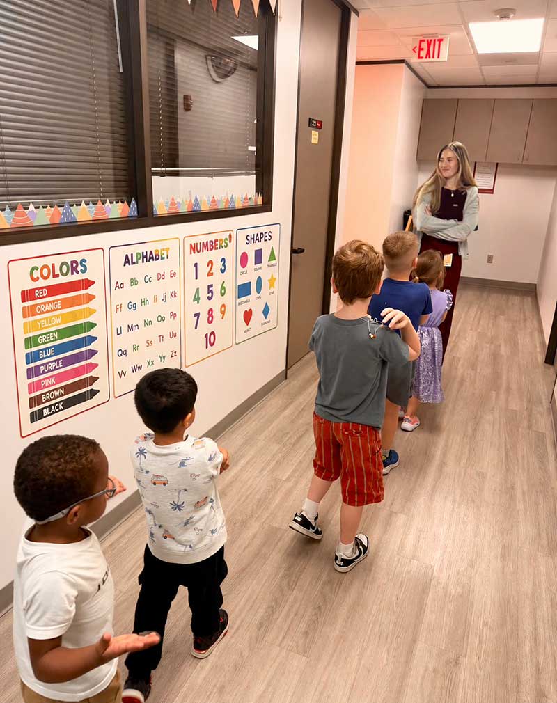 Children at Therapy For Life learning classroom routines